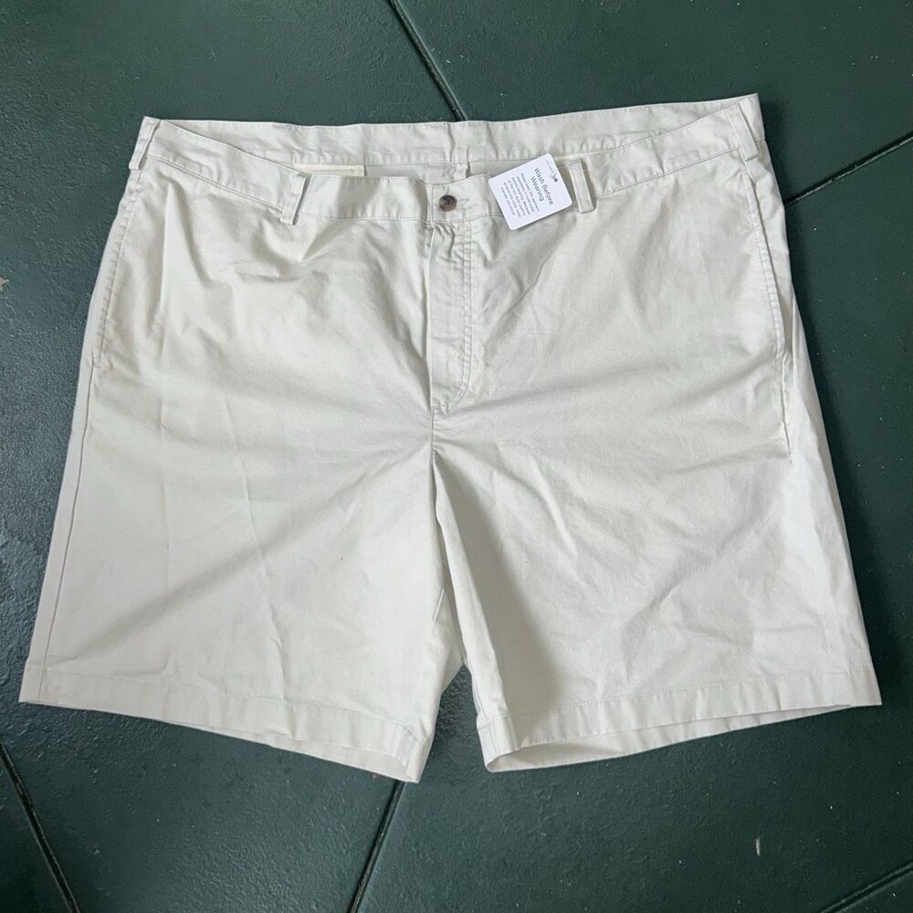 LL Bean Cotton Beige Shorts Mens Size 44” Classic Khaki NEW NWT 3XL Chino